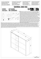 Forma Ideale SIERRA 240 OG UP 01094 Instructions D'assemblage