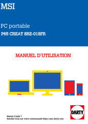 MSI P65 CREAT 8RE-018FR Manuel D'utilisation