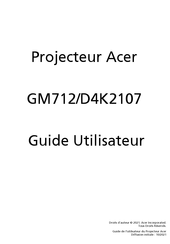 Acer GM712 Guide Utilisateur