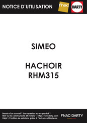 Simeo RHM310 Notice D'utilisation