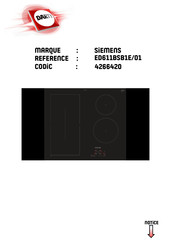 Siemens ED611BSB1E/01 Mode D'emploi