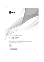 LG 42LB620V-ZD Manuel Du Propriétaire