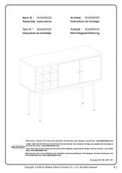 Walker Edison BU42ARC2D Instructions De Montage