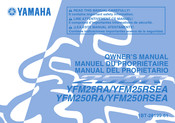 Yamaha 250R Manuel Du Propriétaire