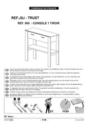 Gautier TRUST J0J 600 Instructions De Montage