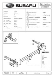 Subaru L105ESC001 Instructions De Montage