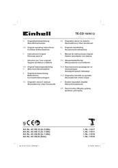 EINHELL 45.139.39 Instructions D'origine