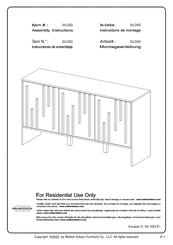 Walker Edison SILD5D Instructions De Montage