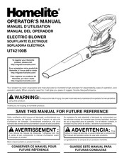 Homelite UT42100B Manuel D'utilisation