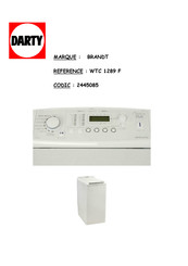 Brandt WTC 1289 F Guide D'installation & D'utilisation