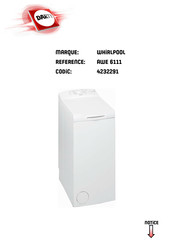 Whirlpool AWE 6111 Mode D'emploi