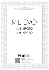 Gessi RILIEVO 59189 Manuel D'installation