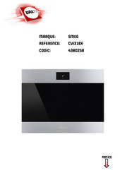 Smeg CVI318X Mode D'emploi