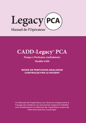 Smith Medical CADD-Legacy PCA 6300 Manuel De L'opérateur