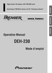 Pioneer PREMIER SUPER TUNER III DEH-230 Mode D'emploi