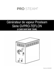 ProSteam GVPRO-TEFLON Serie Instructions D'utilisation