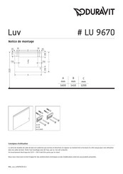 DURAVIT Luv LU 9670 Notice De Montage