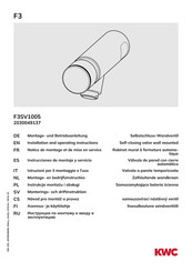 KWC F3SV1005 Notice De Montage Et De Mise En Service