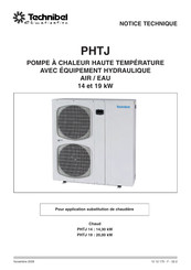 Technibel Climatisation PHTJ 14 Notice Technique