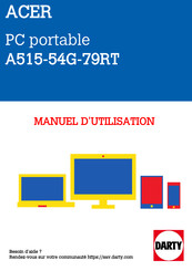 Acer Aspire 5 A515-54G-79RT Manuel D'utilisation