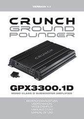 Crunch GPX3300.1D Mode D'emploi