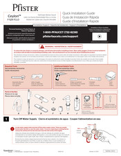 Pfister Ceylon F-529-7CLO Guide D'installation Rapide