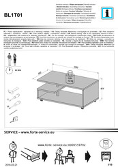 Forte BL1T01 Notice De Montage