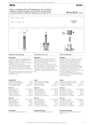 BEGA 85 051 Fiche D'utilisation