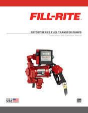 FILL-RITE FR700V Série Manuel D'installation Et D'utilisation