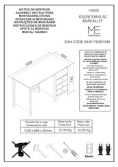 MARCKERIC ESCRITORIO 3C I-5502 Notice De Montage