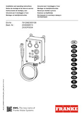 Franke 7612982305108 Notice De Montage Et De Mise En Service