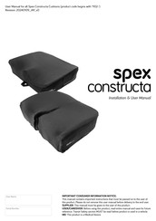 SPEX Constructa Installation Et Guide De L'utilisateur