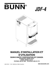 Bunn JDF-4 Manuel D'installation Et D'utilisation