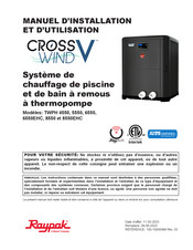 Raypak Cross Wind TWPH 6550 Manuel D'installation Et D'utilisation