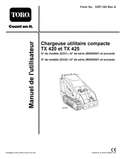 Toro TX 420 Manuel De L'utilisateur