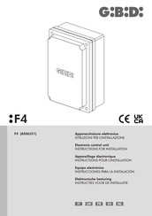 GiBiDi F4 PLUS Instructions Pour L'installation