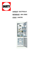 Electrolux ARTHUR MARTIN ARN 29800 Notice D'utilisation