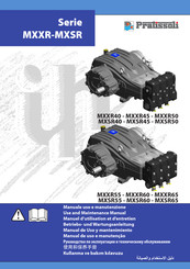 Pratissoli MXXR Serie Manuel D'utilisation Et D'entretien