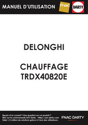 DeLonghi TRDX4 Mode D'emploi