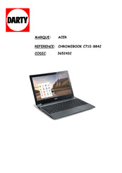 Acer Chromebook C710-B842 Manuel D'utilisation