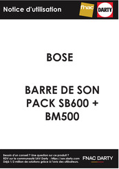 Bose SB600 Mode D'emploi