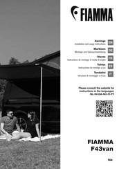 Fiamma F43van Instructions De Montage Et Mode D'emploi