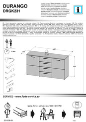 Forte DURANGO DRGK231 Notice De Montage