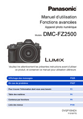 Panasonic Lumix DMC-FZ2500 Manuel D'utilisation