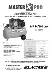 Master Pro Lacme MP 24/100 C2M Notice D'emploi