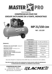 Master Pro MP 21/150 C2M Notice D'emploi