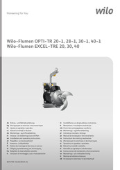 Wilo Flumen EXCEL-TRE 30 Notice De Montage Et Mise En Service