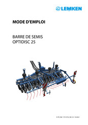 Lemken OPTIDISC 25 Mode D'emploi