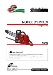 Shindaiwa 598S Notice D'emploi