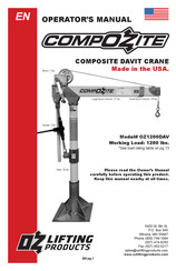 OZ Lifting Products COMPOZITE OZ1200DAV Manuel Du Propriétaire